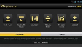 24option Mobile Binary Options Trading Screenshot Featured