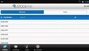 StockPair Mobile Binary Options Trading Screenshot Featured