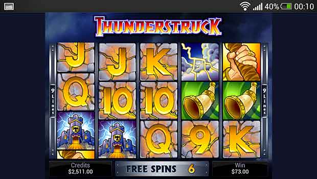 32Red Mobile Casino Thunderstruck Slots Screenshot