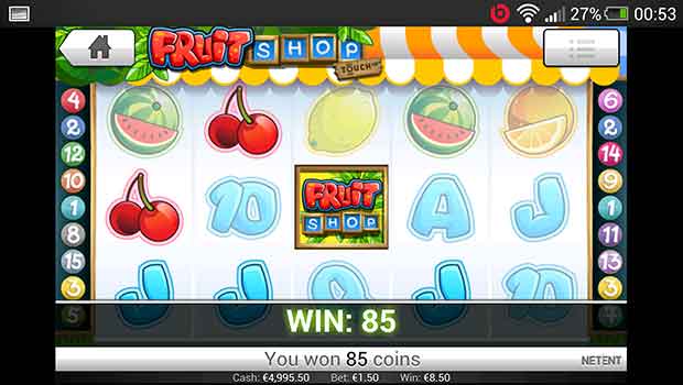 Leo Vegas Mobile Casino Fruit Shot Slots Screenshot