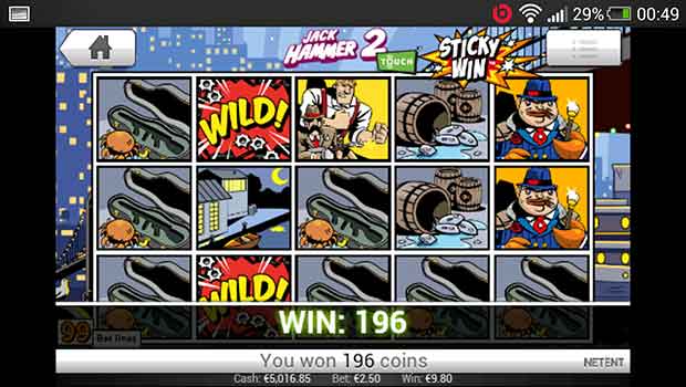 Leo Vegas Mobile Casino Jack Hammer 2 Slots Screenshot