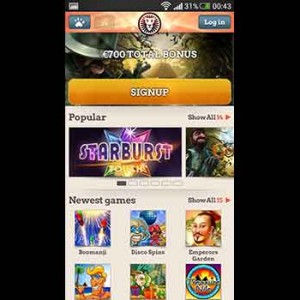 Leo Vegas Mobile Casino Lobby Screenshot Featured