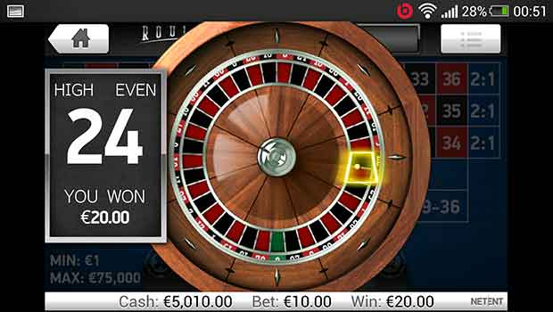Leo Vegas Mobile Casino Roulette Screenshot