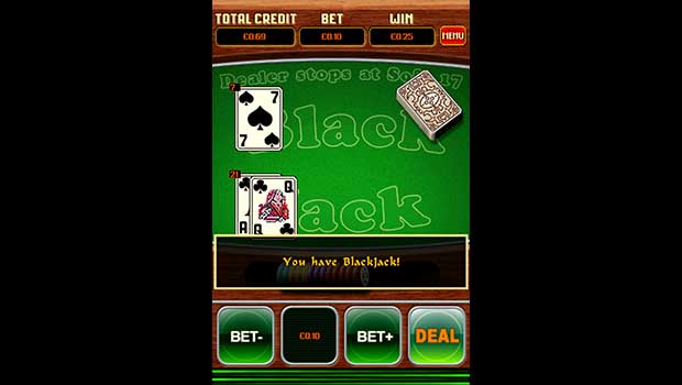 mFortune Mobile Casino Blackjack Screenshot