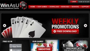 WinAsUGo Mobile Casino Website Screenshot